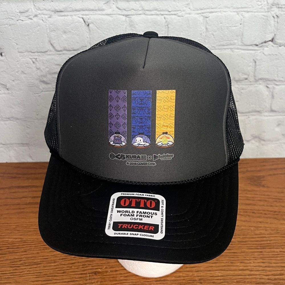 Kura Sushi x Hololive Promo Trucker Snapback Hat Ina Gigi Kronii NEW
